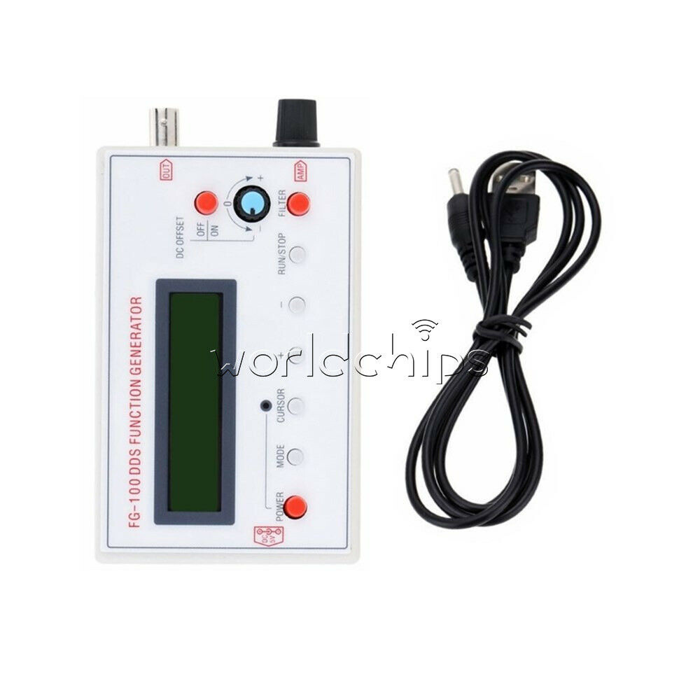 DDS Function Signal Generator Module 1HZ-500KHz Sine +Square Wave+Case FG-100