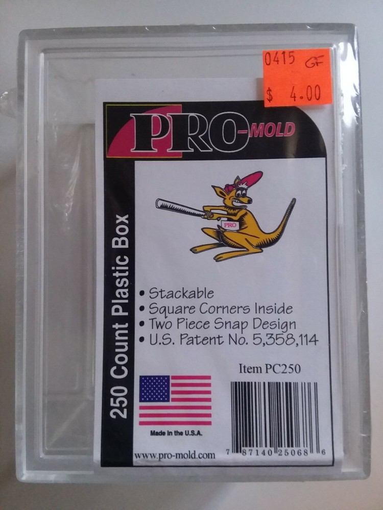 Pro MOLD 250ct Plastic Card Box Stackable NIP Small Figures Models USA