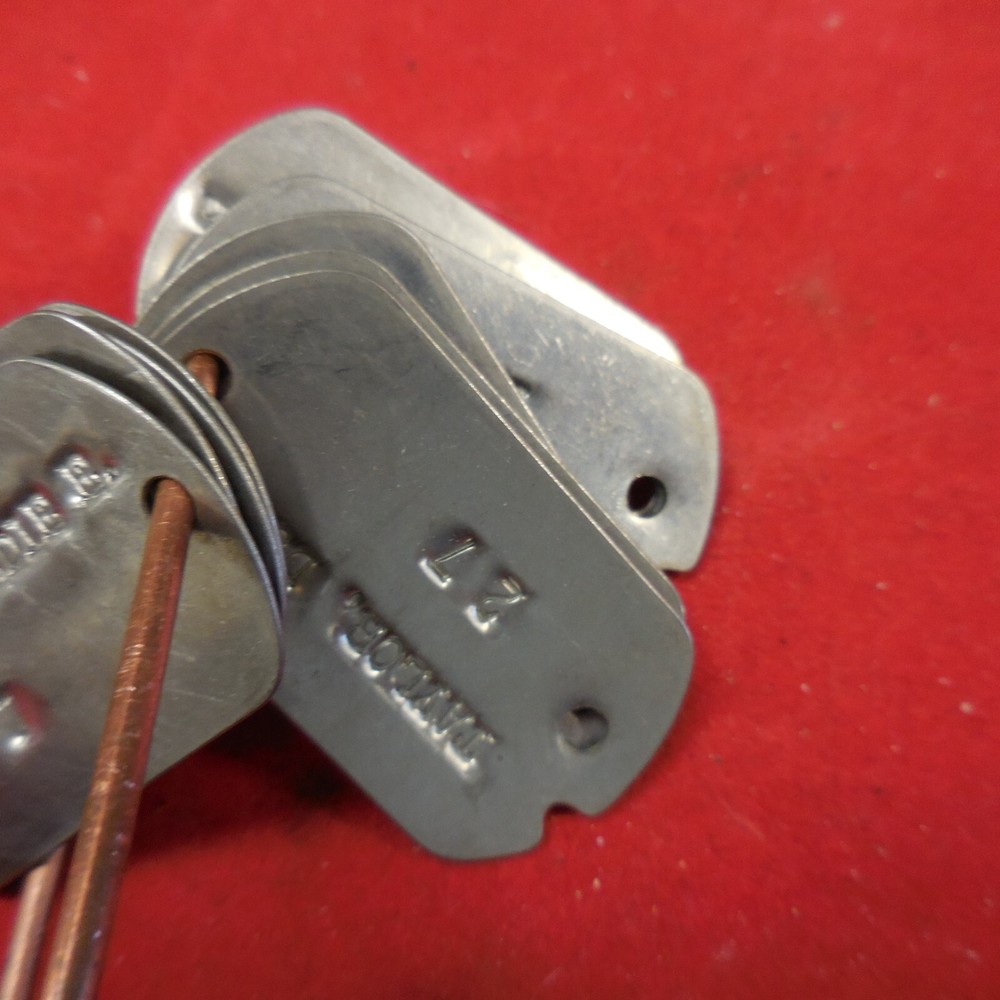 (14) VINTAGE COAL MINING NAME TAGS ALL DIFFERENT NAMES