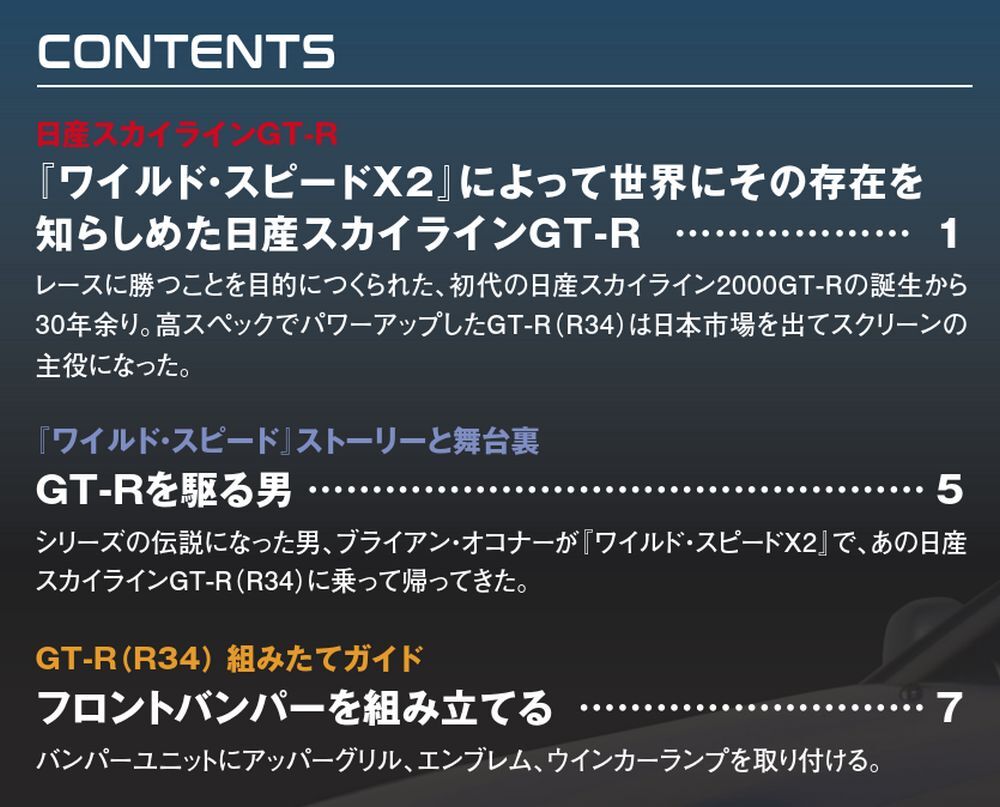 DeAGOSTINI Fast & Furious Nissan Skyline GT-R (R34) 1:8 Vol. 001 - 074 w/ Parts