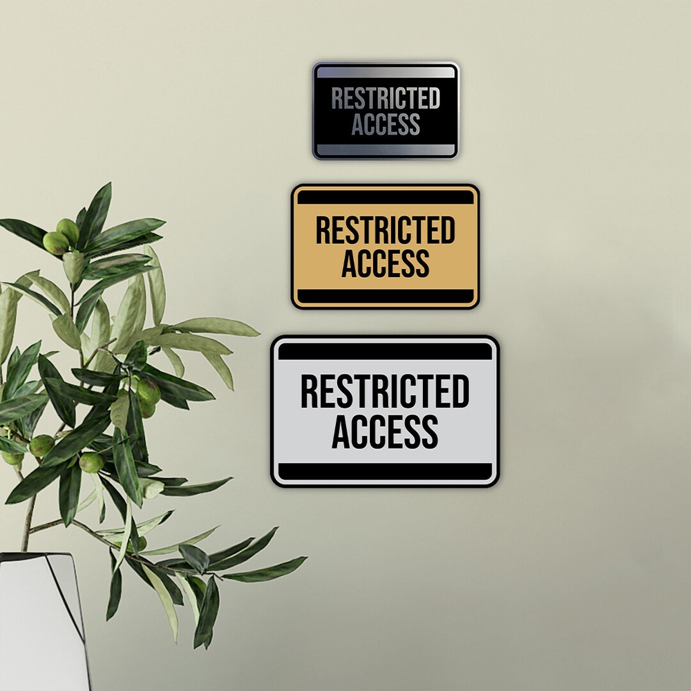 Classic Framed Restricted Access Wall or Door Sign