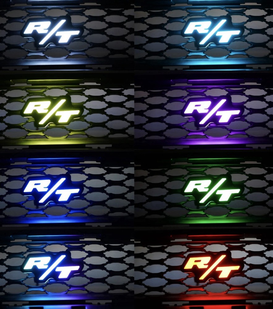 R.T LED FRONT GRILLE BADGE FULL RGBW LIGHT BLUETOOTH CONTROLLED
