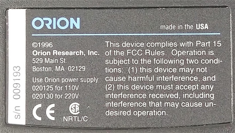 Orion PerpHect LogR 310 pH-ISE Meter with ATC Triode Electrode