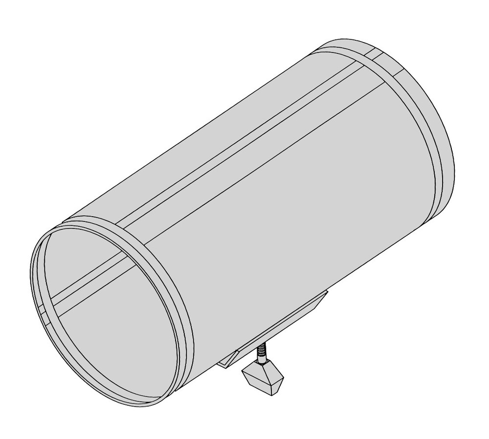 VEGETABLE CHUTE COMPLETE WITH HS14-5 KNOB, ID 7 1/8"