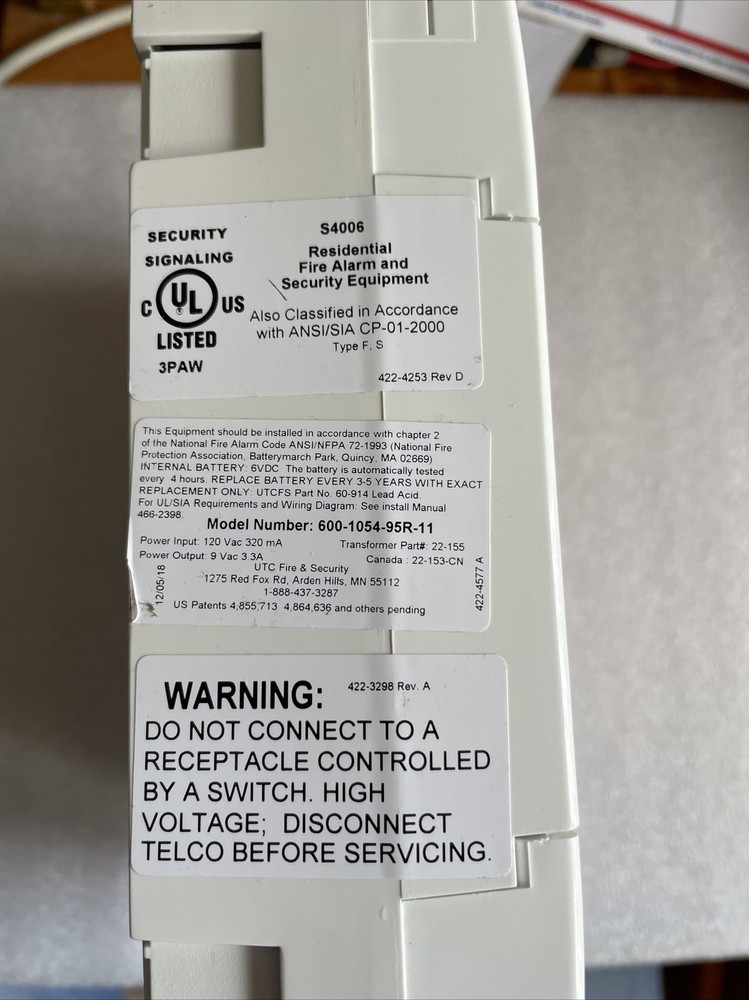 GE Interlogix XT 600-1054-95R-11 Home Security