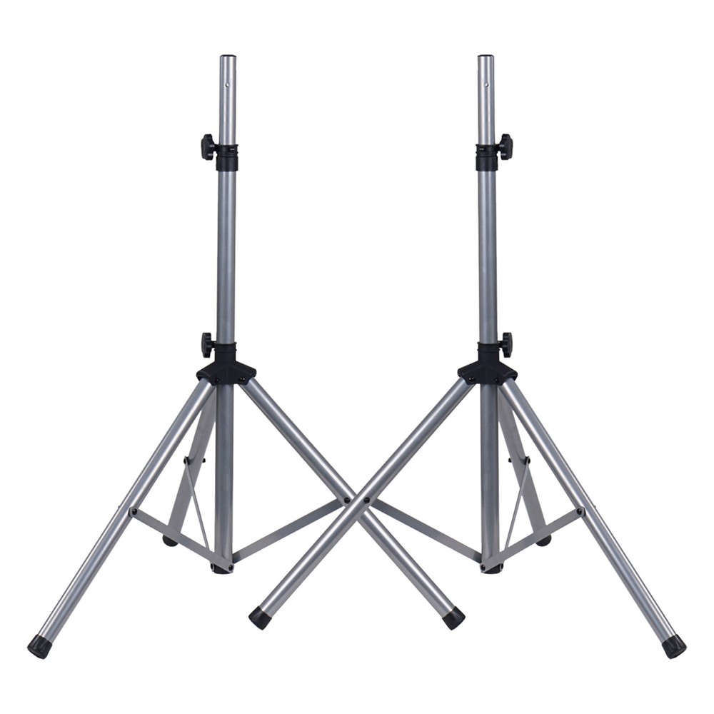 Sound Town 2-Pack Tripod Speaker 35mm Insert Adjustable Silver (STSD-71W-PAIR)