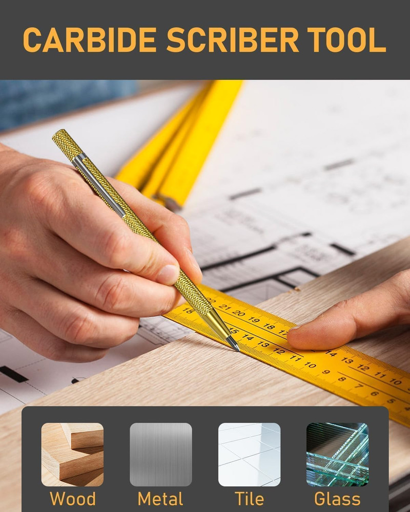 22 Pack Carpenter Pencil Set with Sharpener, Mechanical Carpenter Pencils wit...