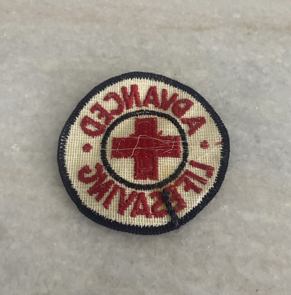 Vintage Red Cross Advanced Life Saving Stitched Patch