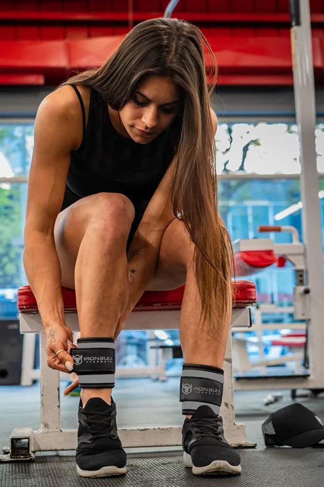 Iron Bull Strength Ankle Straps For Cable Machine Double D Ring Fully Adjustable