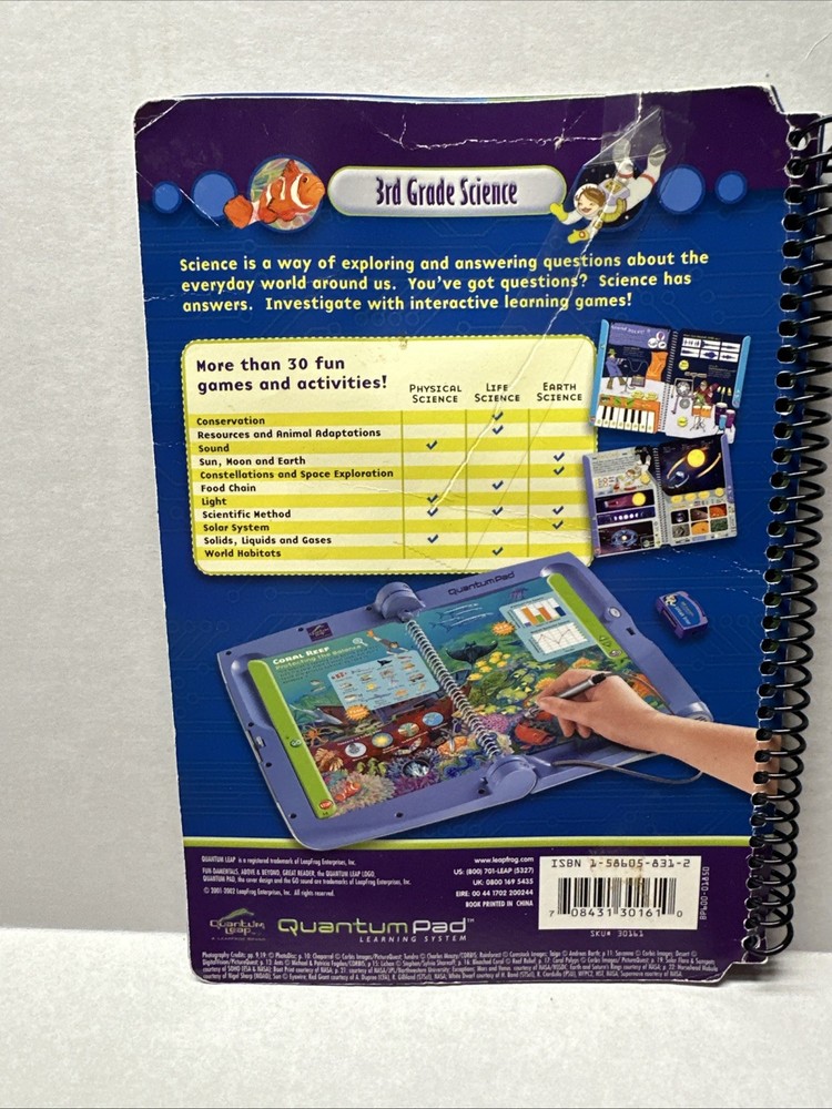 Quantum LeapFrog LeapPad Reading Storybook & Cartridge 3rd Grade Science