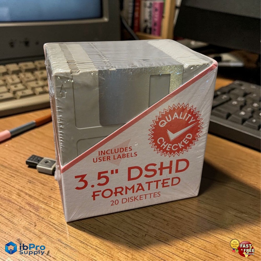 DSHD  3.5" Floppy Diskettes Pre-Formatted 1.44MB 20 Pack Sealed