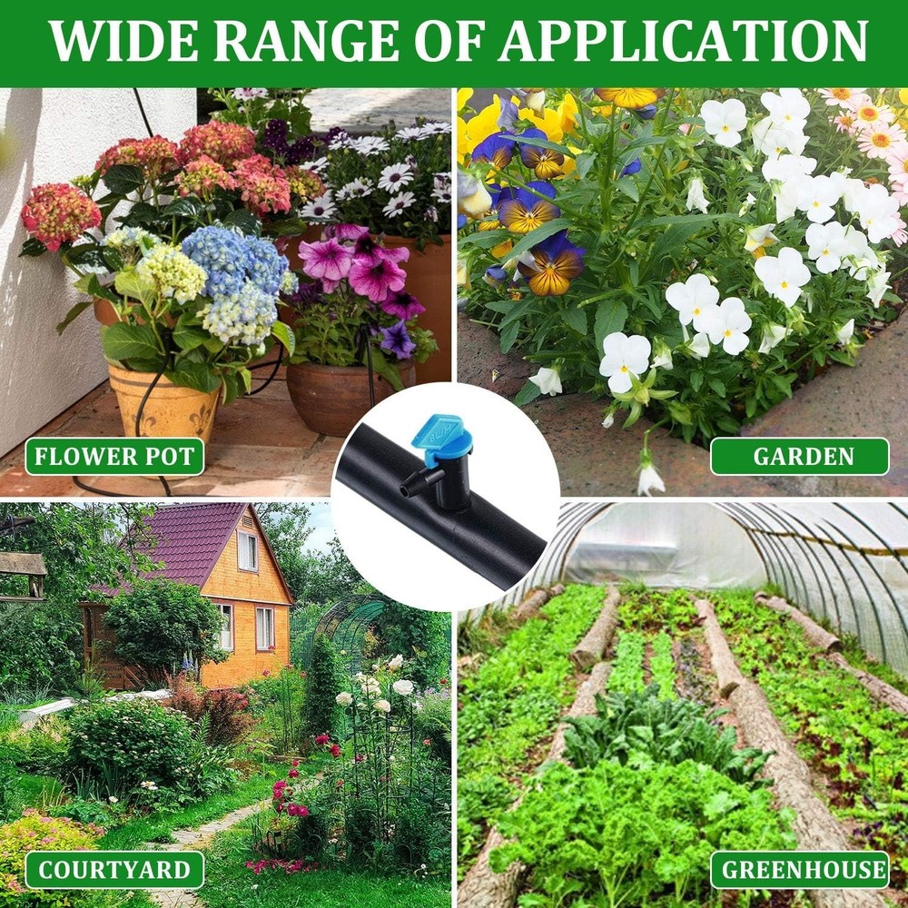 UV Resistant Drip Emitter Set: 60 Pieces for Efficient Garden Watering