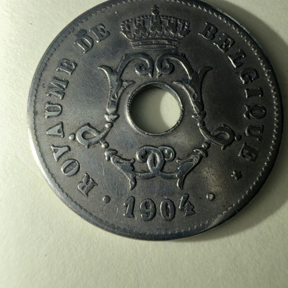 1904 Belgium 10 Centimes World Coin