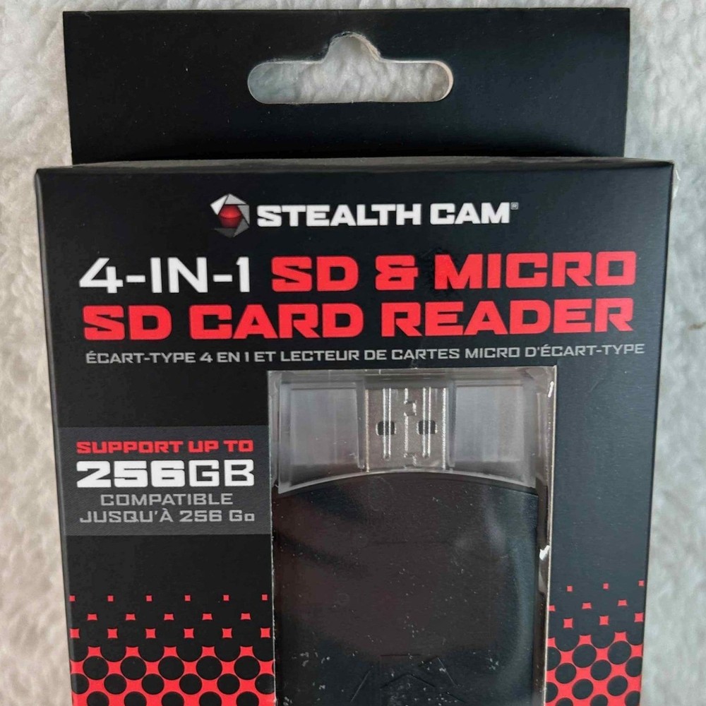 Stealth Cam 4-in-1 SD Micro SD Card Reader USB OTG for iOS Android Tablets New