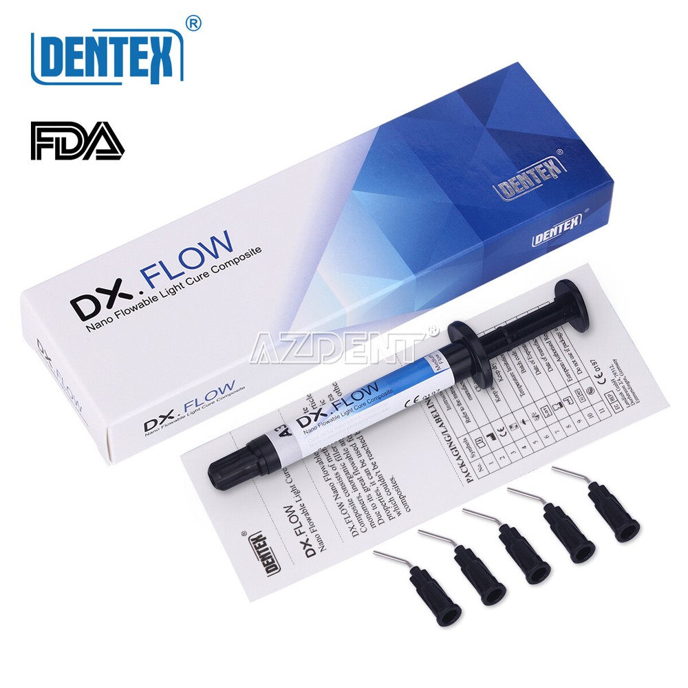 Dentex Dental Flowable Light Cure Composite Resin Low Flow/Medium Flow A1 A2 A3