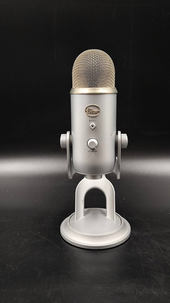 Blue Yeti Working Silver Microphone Used