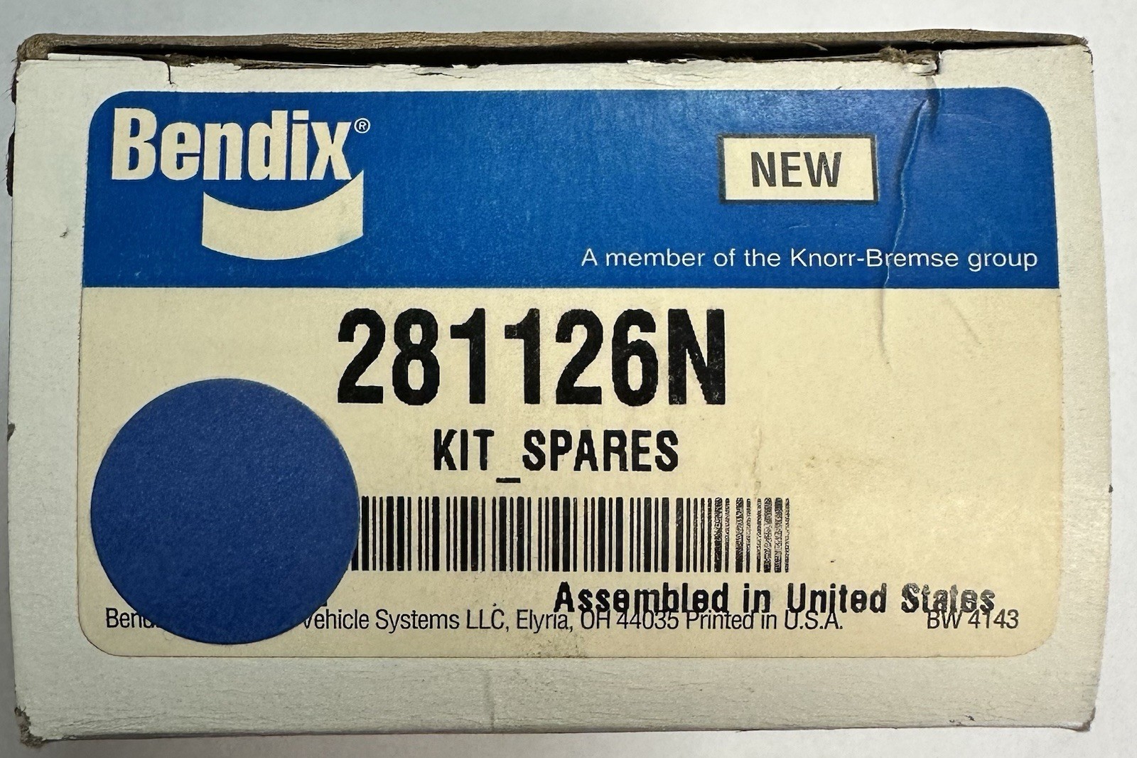 New Genuine Bendix 281126N PP-1 Pressure Control Valve Maintenance Kit