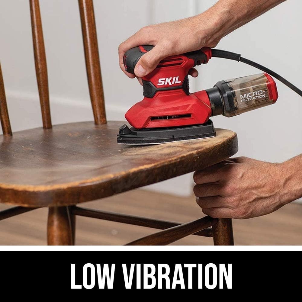 Corded Multi-Function Detail Sander - 1.2 Amp, Micro-Filter & 3 Attachments