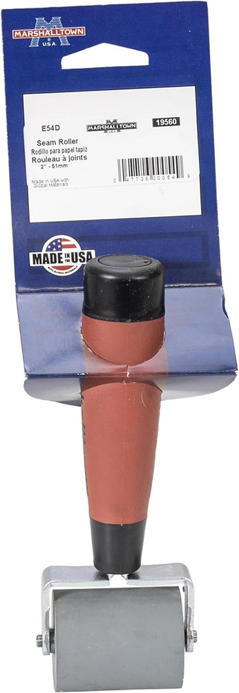 Paint and Wallcovering Seam Roller, 2 Inch Flat Solid Rubber Installation Tool,