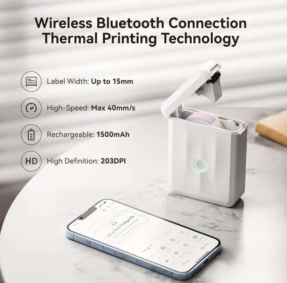 Nimbot D110 Bluetooth Label Maker Portable Wireless Thermal Printer for iOS/Andr