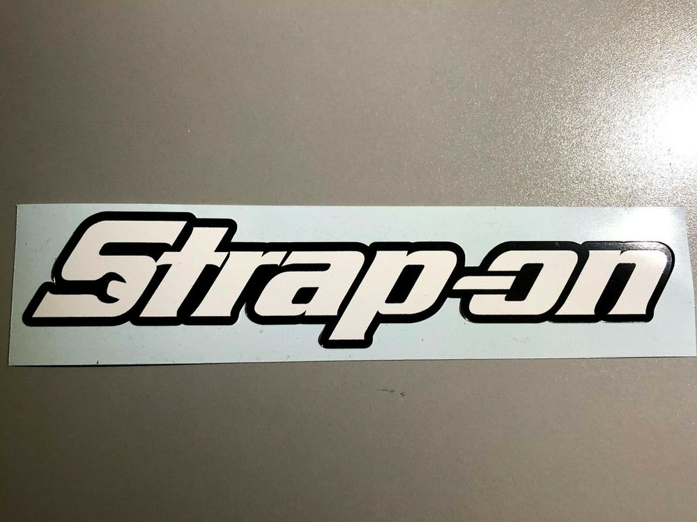 1 pc Strap-on decal 7x1.5" toolbox lunchbox bumper sticker window decal highQlt