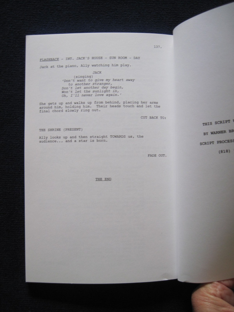 ORIGINAL SCRIPT - A STAR IS BORN - OSCAR CONSIDERATION - 1st Ed in Book Form