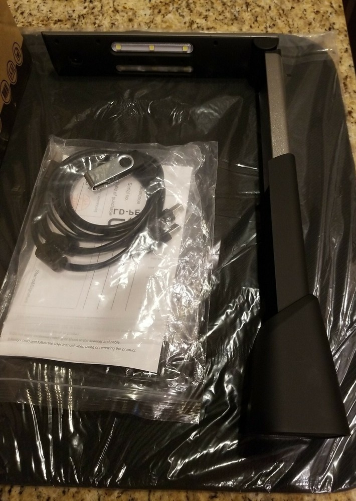 Document Camera Scanner Visual Presenter w/ Mat, LED Light, Microphone Portable