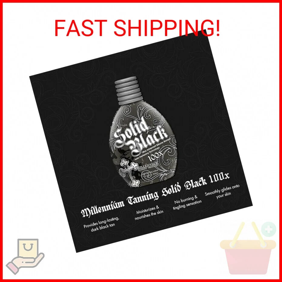 Millennium Tanning SOLID BLACK 100X Bronzer Dark Tanning Bed Lotion -13.5 oz