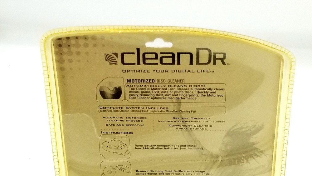 Clean Dr. Motorized Automatic Disc Cleaner 2004 NOS New Sealed