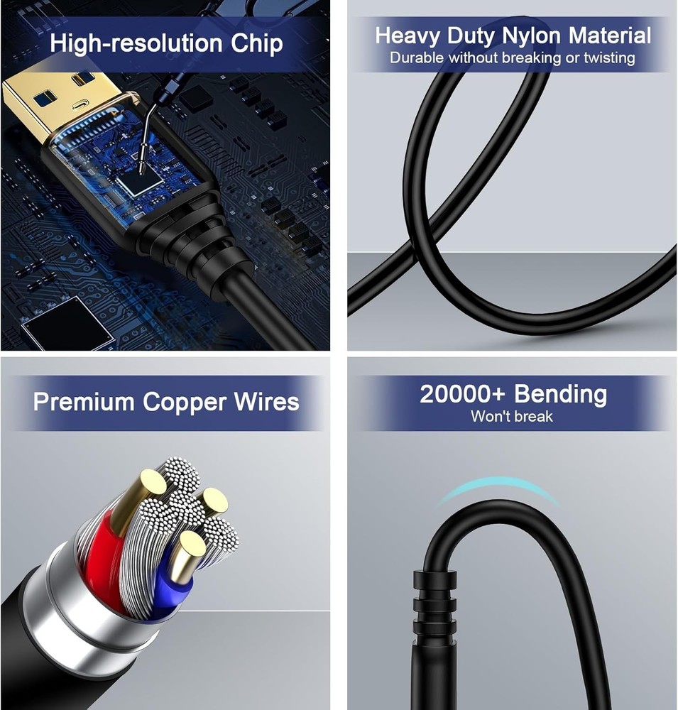 USB to Cable 6FT,USB 3.0 Type A Male A 6FT, Black