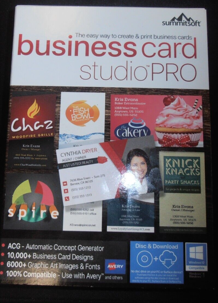 Summitsoft Business Card Studio Pro Disc & Download