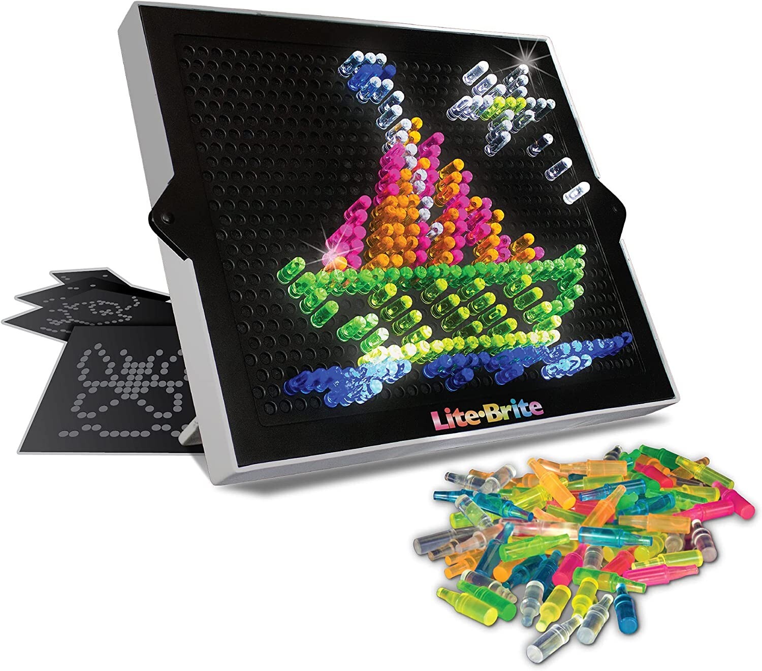 214 Pegs Magic Screen Retro Style Lite Brite Kids Toy Fun Light Bright Game Set