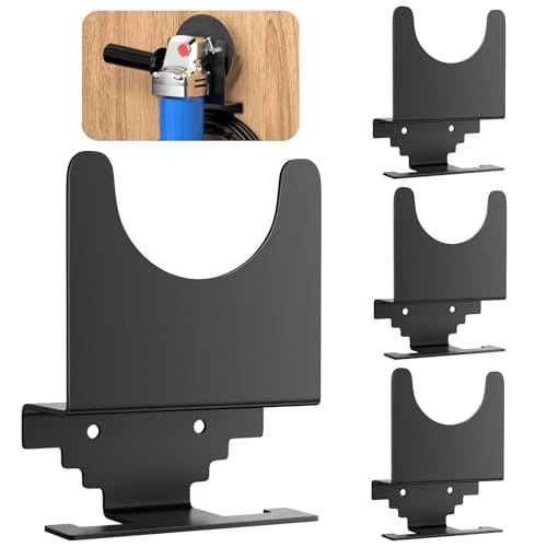 Angle Grinder Holder 4 PCS, Angle Grinder Stand with Discs Hook Rack & Cord