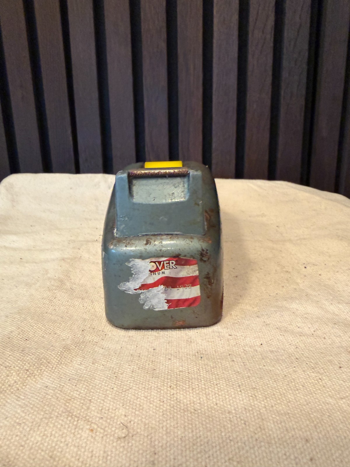 Vintage Scotch Desk Top Tape Dispenser Industrial Weighted Green/Gray Metal USA