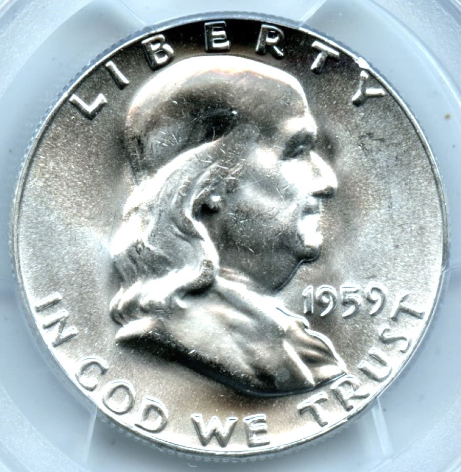 1959 Franklin Half Dollar, PCGS MS65