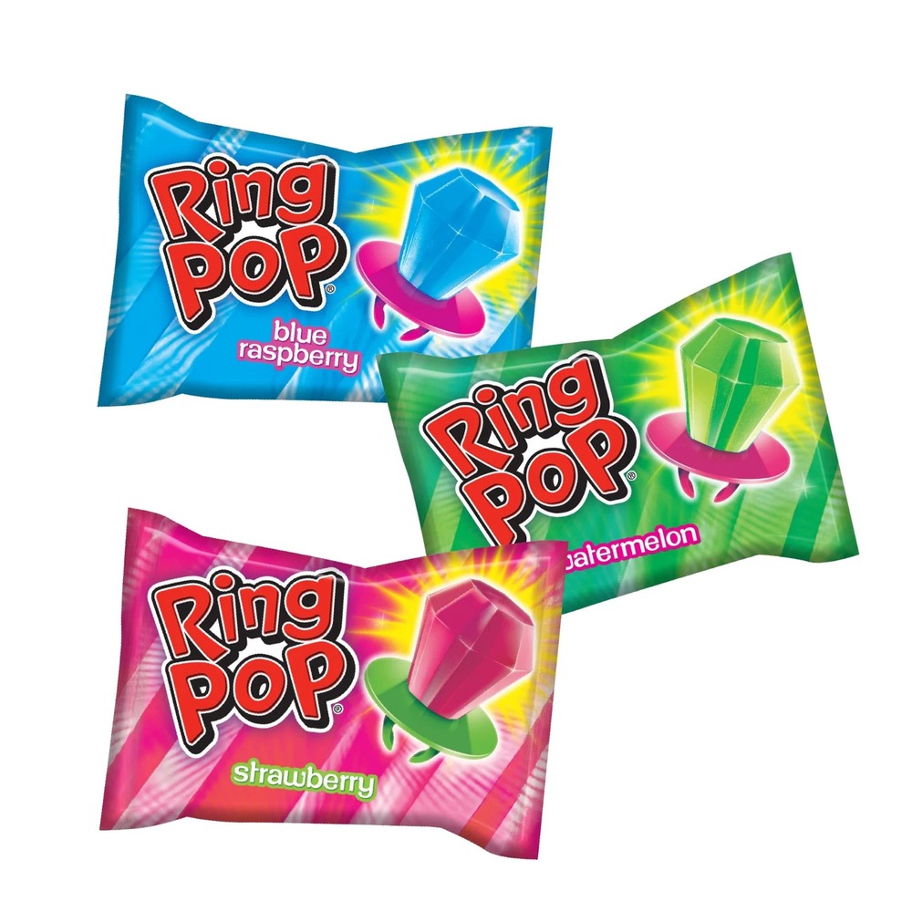 Ring Pop Easter Candy Lollipop Assorted Fruit Flavors, 28 Count Box