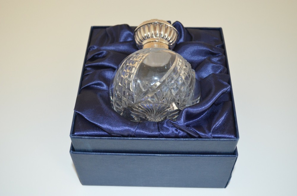 Carrs Solid Sterling Silver and Crystal Perfume Bottle
