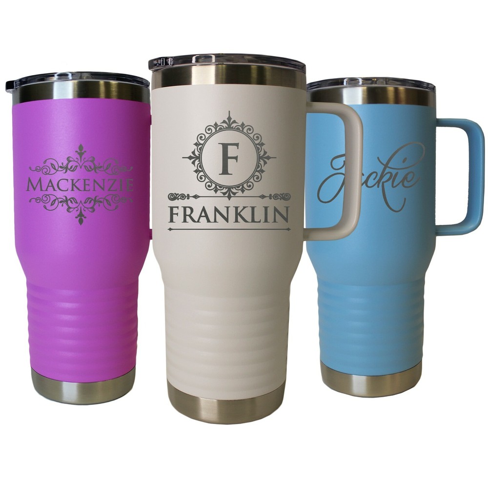 Custom Personalized 20 oz Insulated Coffee Mug with Handle