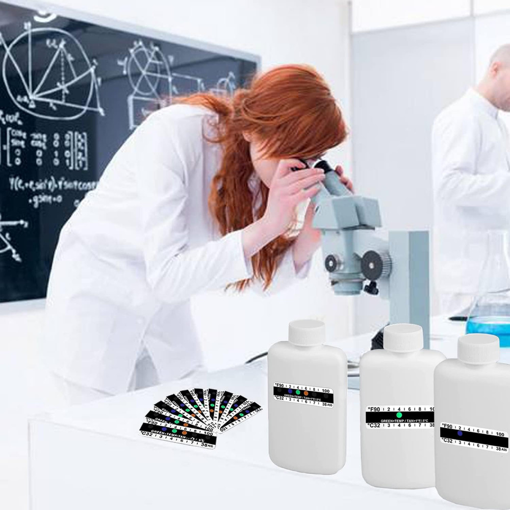 14 Pcs Urine Test Complete Kit,Includes 2 Empty Bottles,10 Adhesive Temperature
