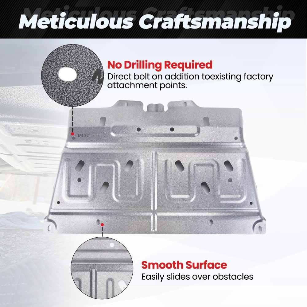 Upgrade Manganese Steel Splash Panel Shield ML3Z-7222-D For 2015-2024 Ford F-150