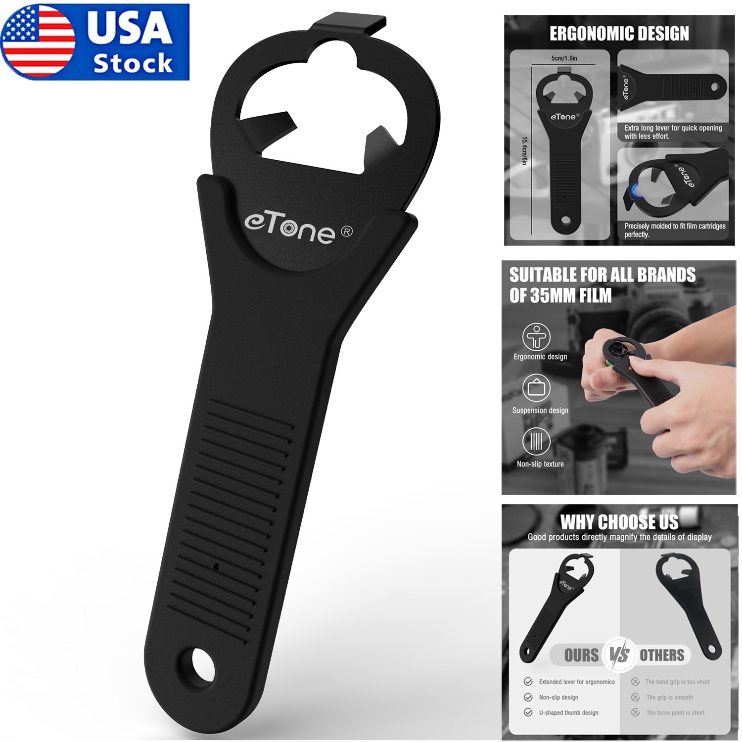 35mm Film Cassette Cartridge Opener Removal Darkroom Processing Tool Film Reload