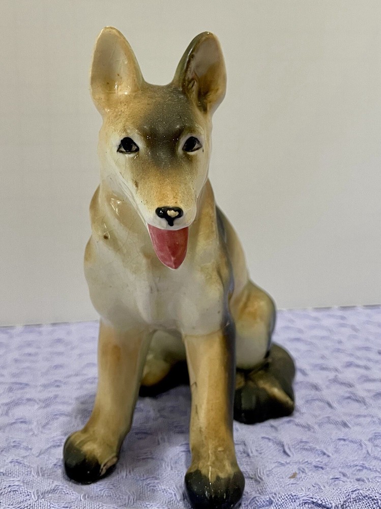 German Shepherd Figurine Vintage