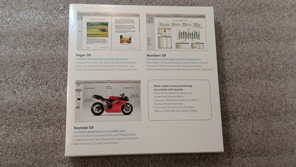 Apple iWork '09 (Retail) - Full Version for Mac MB942Z/A - Sealed