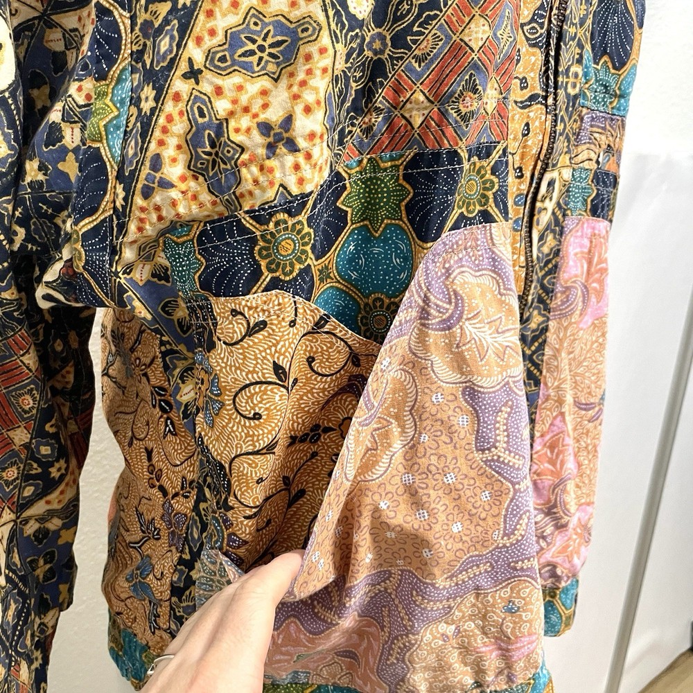 Unisex Patchwork Gypsy Boho Bohemian Hippie Reversible Jacket Pocket size Medium