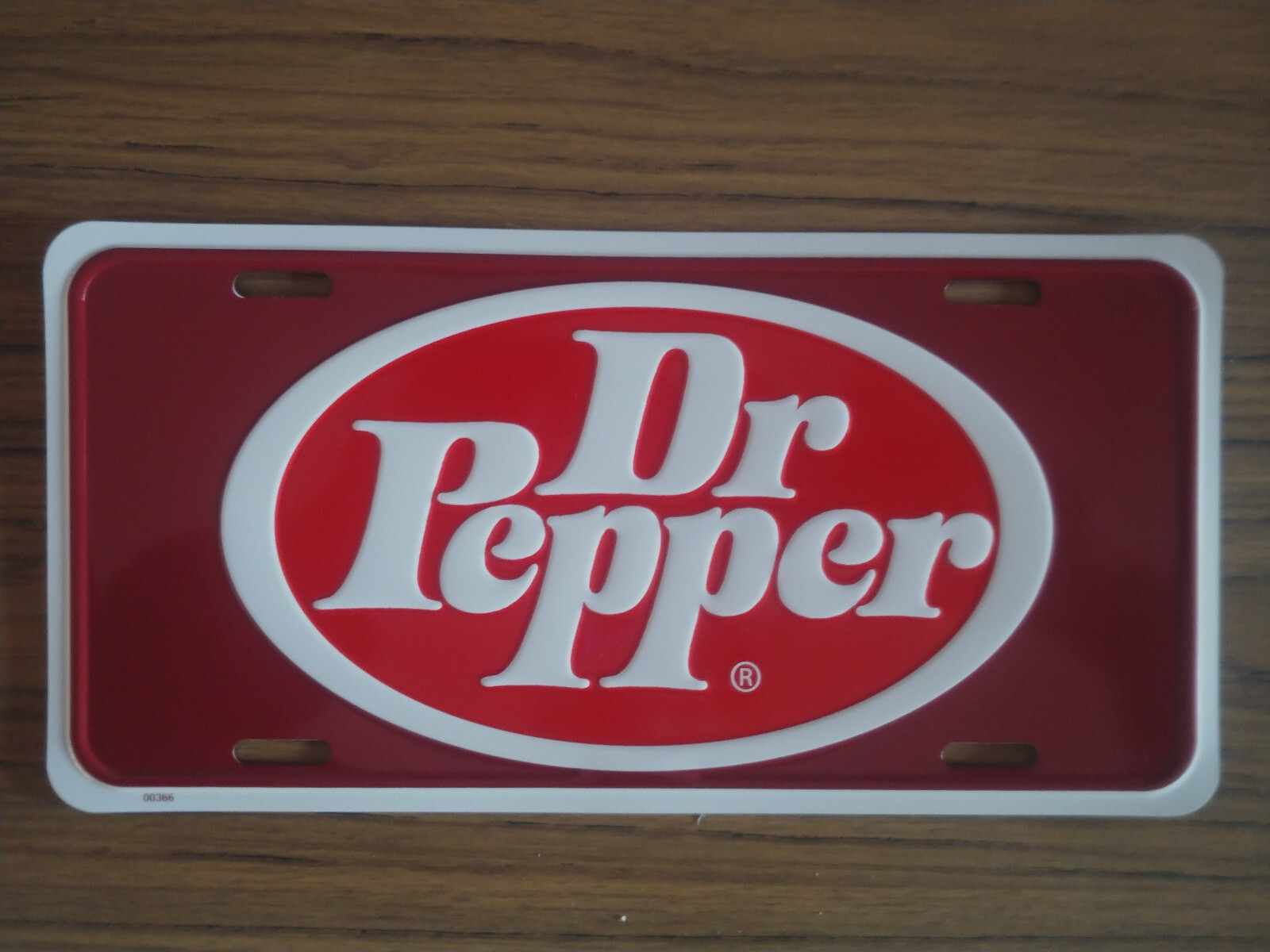 Vintage Dr Pepper License Plate Embossed Metal New Old Stock Soda #2157