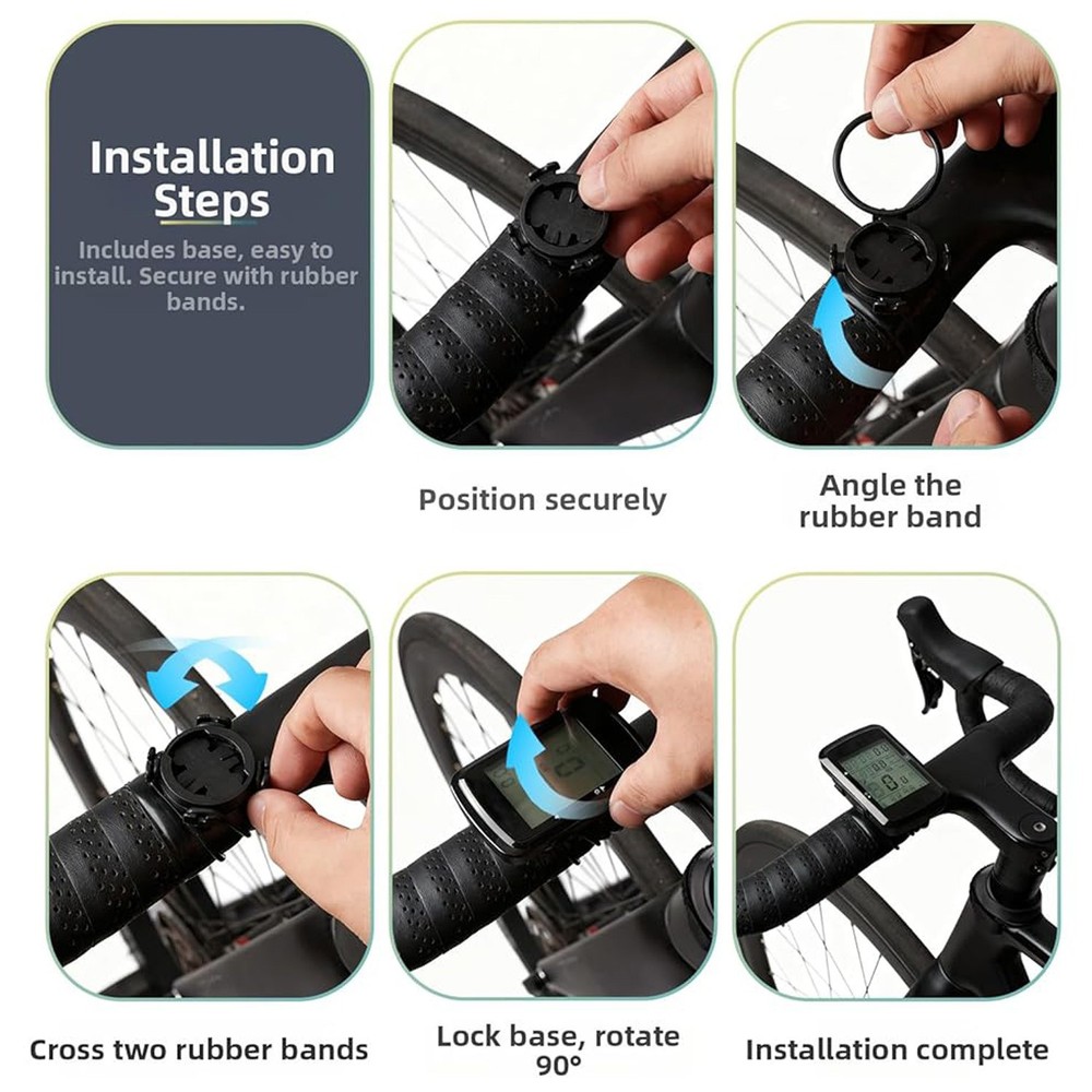 Wireless GPS Bike Computer Auto Start/Stop 2.4" LCD Waterproof Cycle Speedometer