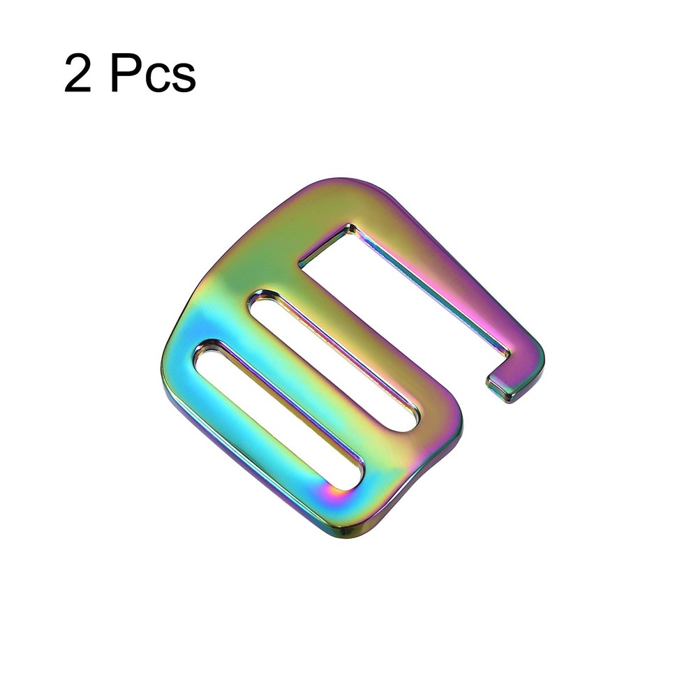 0.98" Webbing Release G Hook Buckle Adjuster for Backpack Strap, 2Pcs Multicolor