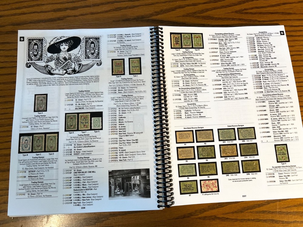 U. S. Trading & Saving Stamp Catalog & Value Guide Merchant Cinderella Book