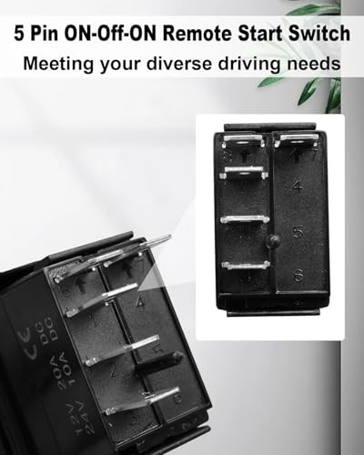Replace 308-1062 Rocker Switch 5 Pin ON-Off-ON, Remote Start Switch with