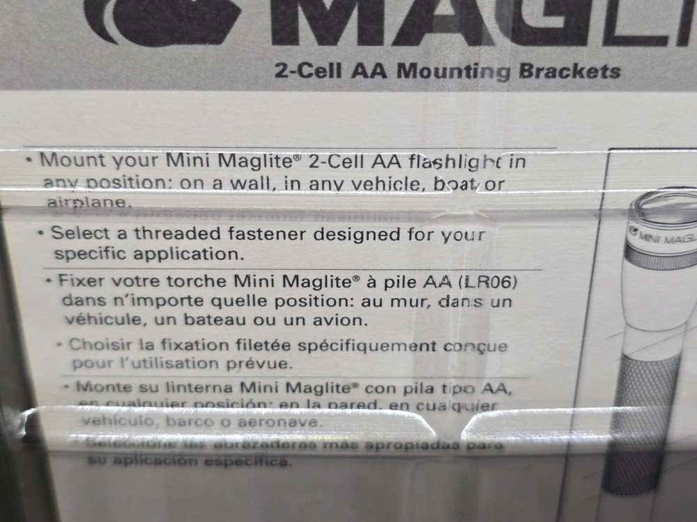 Maglite AM2A496 Universal Flashlight Mounting Brackets for AA-Cell Flashlights